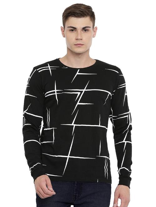black cotton blend plain tshirt - 21064243 - Very Small Image - 1