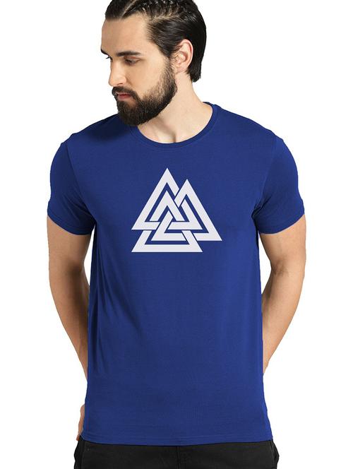 men round neck front print t-shirt - 21064325 - Very Small Image - 1