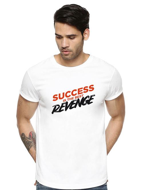 men round neck front print t-shirt - 21064384 - Very Small Image - 1