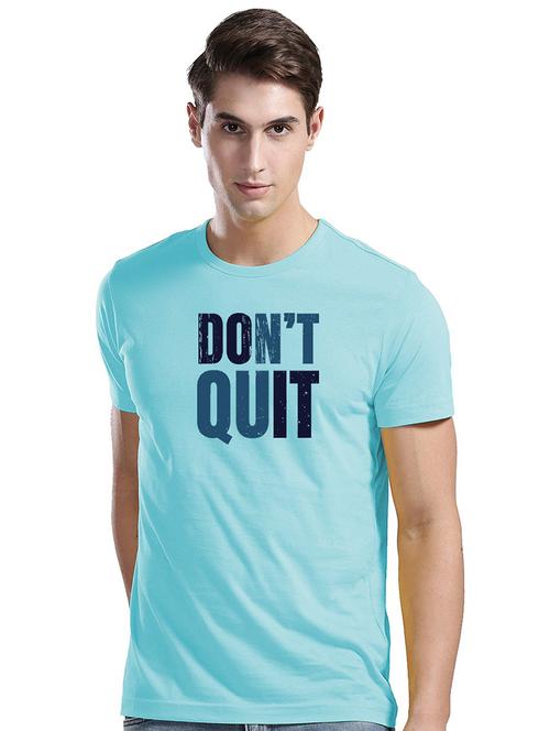 men round neck front print t-shirt - 21064421 - Very Small Image - 1