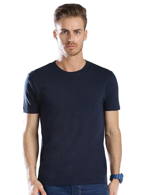 dark blue cotton blend t-shirt - 21064442 - Very Small Image - 1