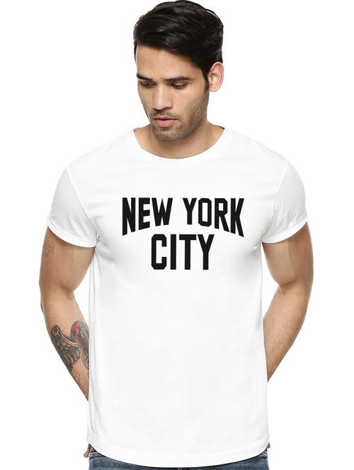men round neck chest print t-shirt - 21064480 - Very Small Image - 1