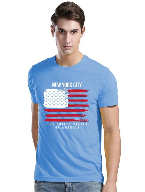 men round neck chest print t-shirt - 21064496 - Very Small Image - 1