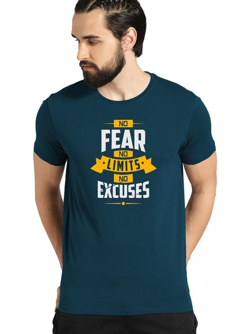 men round neck front print t-shirt - 21064523 - Very Small Image - 1