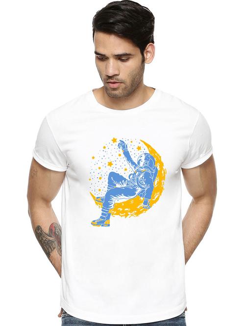 white cotton blend front print tshirt - 21064532 - Very Small Image - 1