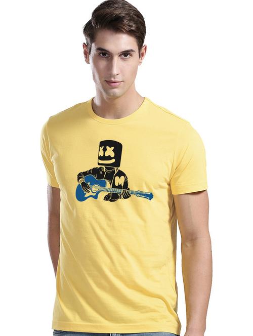 men round neck front print t-shirt - 21064553 - Very Small Image - 1