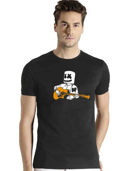 men round neck front print t-shirt - 21064555 - Very Small Image - 1