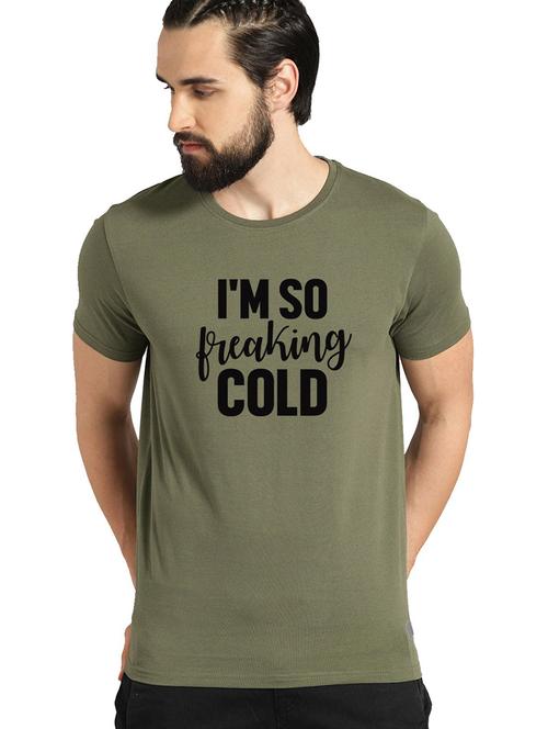 men round neck front print t-shirt - 21064595 - Very Small Image - 1