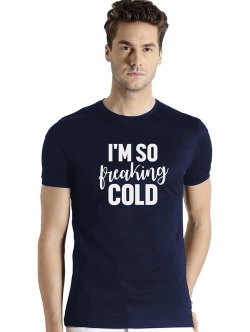 men round neck front print t-shirt - 21064596 - Very Small Image - 1