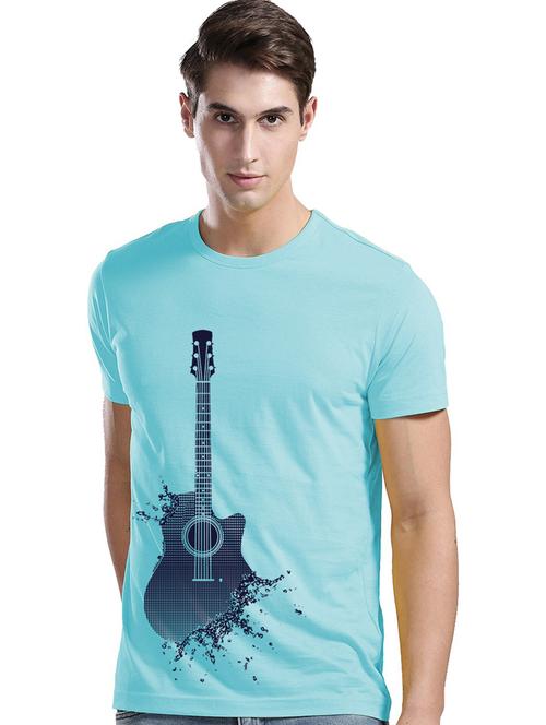 men round neck front print t-shirt - 21064610 - Very Small Image - 1