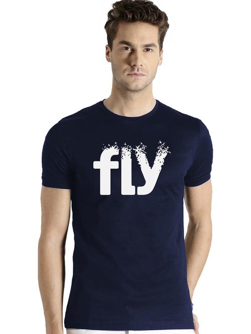 navy blue cotton blend t-shirt - 21064632 - Very Small Image - 1