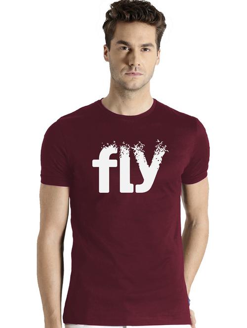 men round neck front print t-shirt - 21064634 - Very Small Image - 1