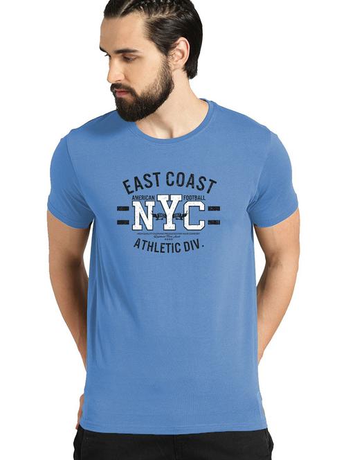 men round neck chest print t-shirt - 21064696 - Very Small Image - 1