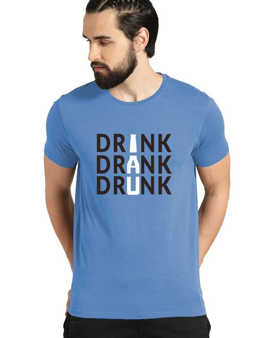 men round neck chest print t-shirt - 21064709 - Very Small Image - 1