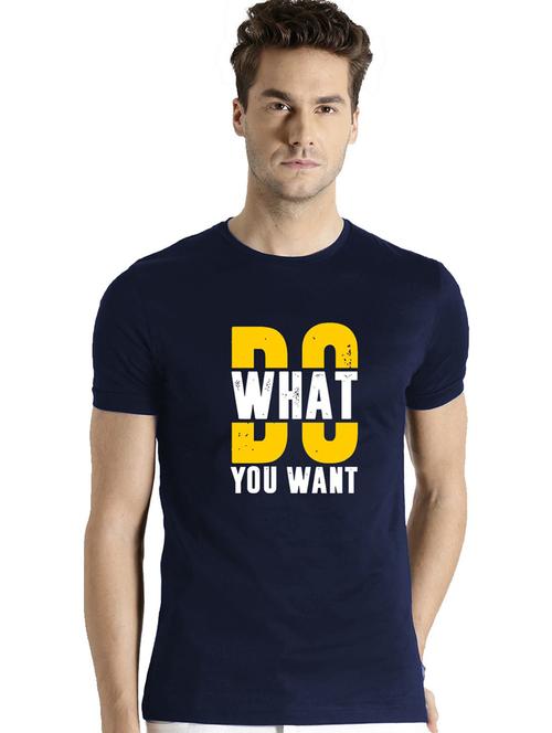 men round neck chest print t-shirt - 21064728 - Very Small Image - 1