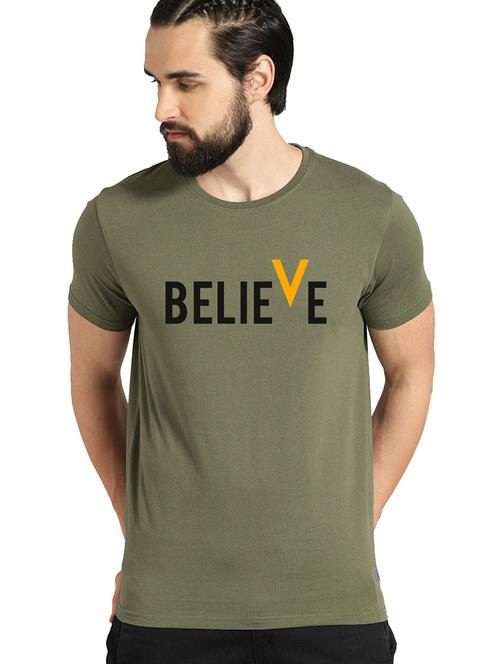 men round neck chest print t-shirt - 21064820 - Very Small Image - 1