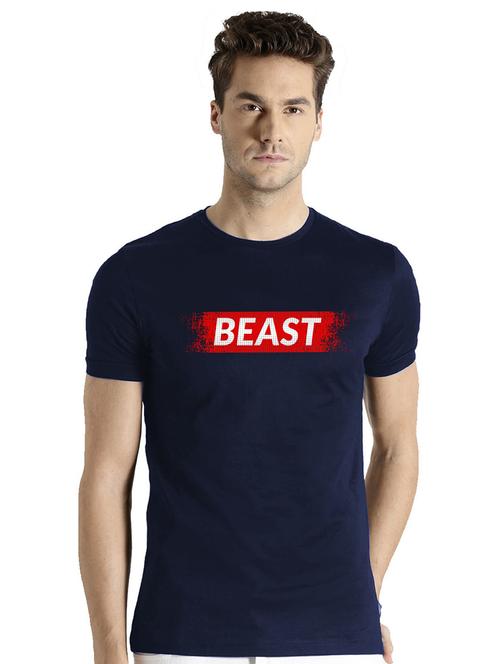 men round neck chest print regular t-shirt - 21064849 - Very Small Image - 1