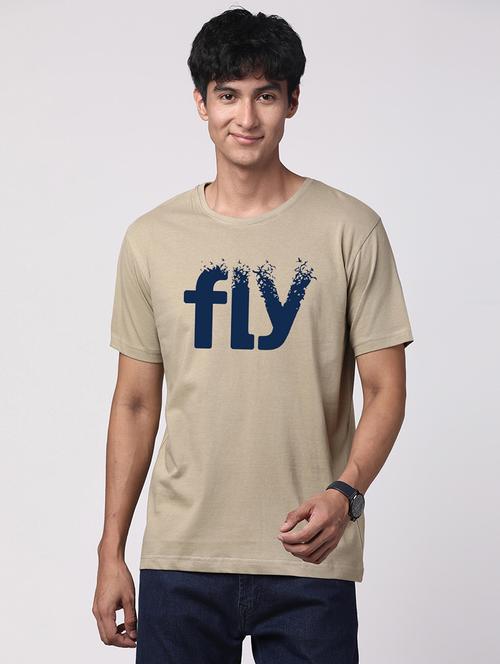 men round neck chest print t-shirt - 21065004 - Very Small Image - 1