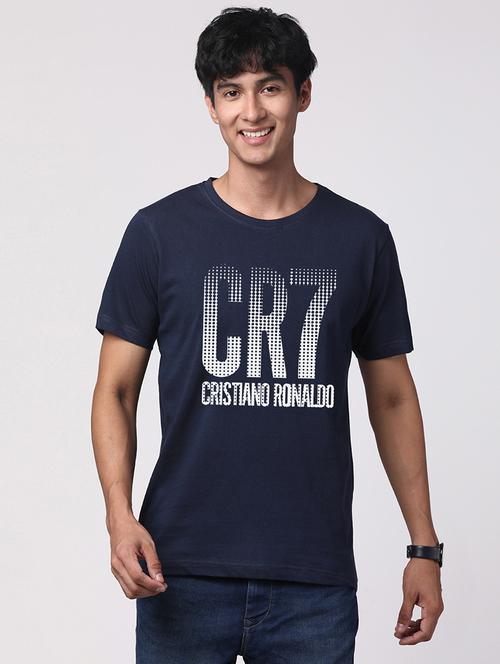 men round neck front print t-shirt - 21065016 - Very Small Image - 1