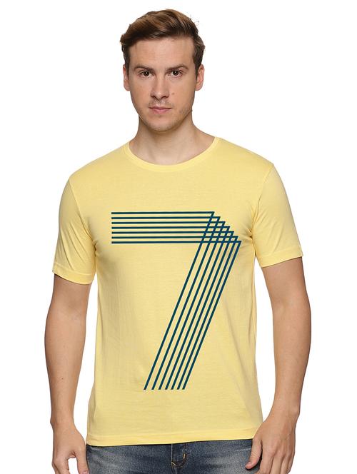 men round neck front print t-shirt - 21065063 - Very Small Image - 1