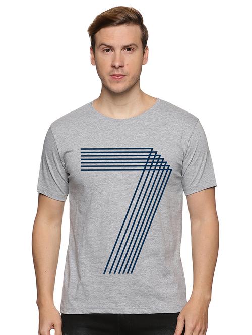 men round neck front print regular t-shirt - 21065064 - Very Small Image - 1