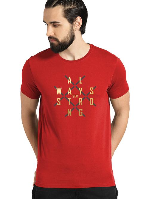 men front print short sleeve t-shirt - 21065088 - Very Small Image - 1