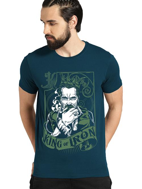men front print short sleeve t-shirt - 21065114 - Very Small Image - 1