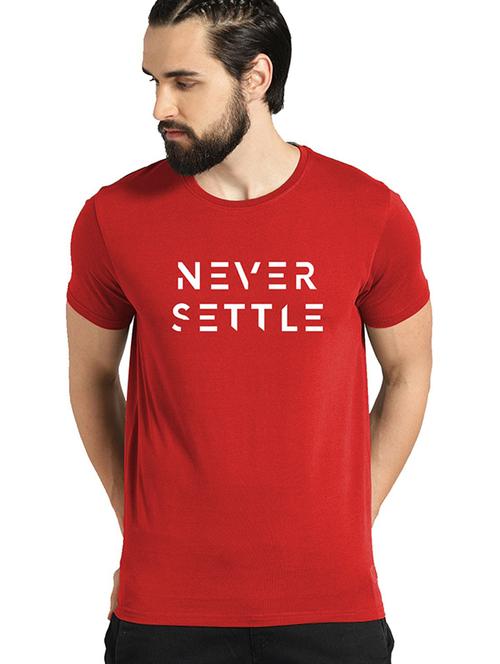 red cotton blend front print tshirt - 21065281 - Very Small Image - 1