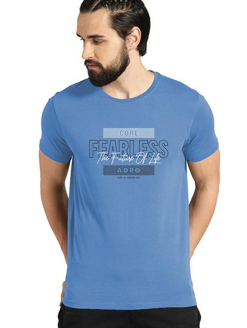men round neck chest print regular t-shirt - 21065305 - Very Small Image - 1