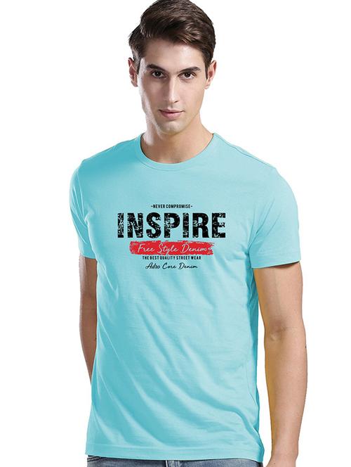 men round neck chest print regular t-shirt - 21065340 - Very Small Image - 1