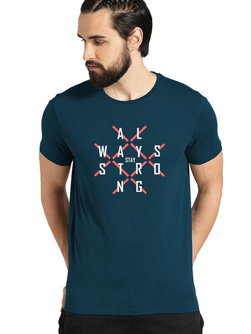blue cotton blend t-shirt - 21065372 - Very Small Image - 1
