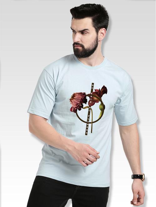 men round neck front print regular t-shirt - 21065434 - Very Small Image - 1
