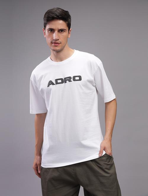 men round neck front & back print t-shirt - 21065483 - Very Small Image - 1