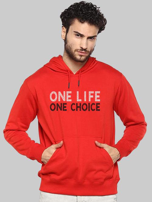 men chest print hooded sweatshirt - 21065536 - Very Small Image - 1
