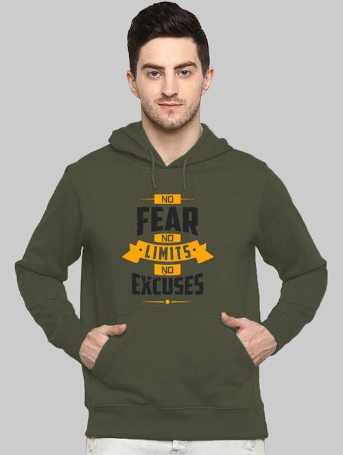 green front printed hooded sweatshirt - 21065554 - Very Small Image - 1