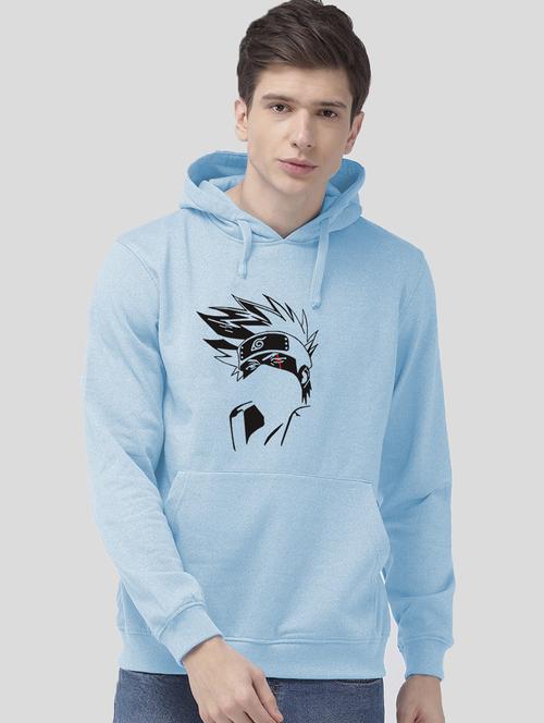 men hood neck front print sweatshirt - 21065560 - Very Small Image - 1