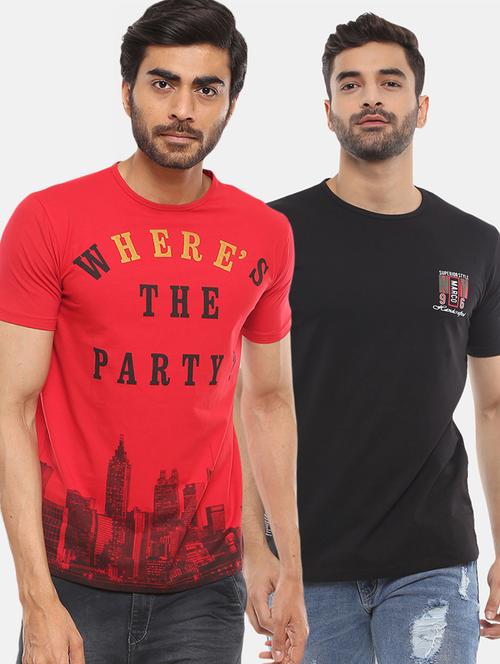 men pack of 2 printed t-shirt - 21065820 - Very Small Image - 1