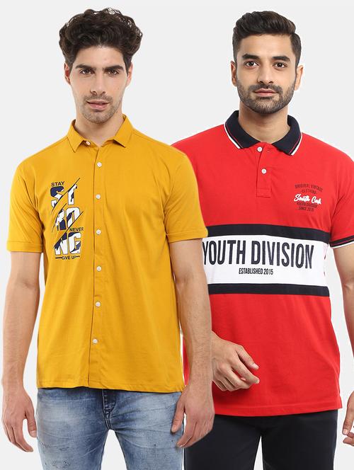 men t shirt and shirt combo - 21065822 - Very Small Image - 1