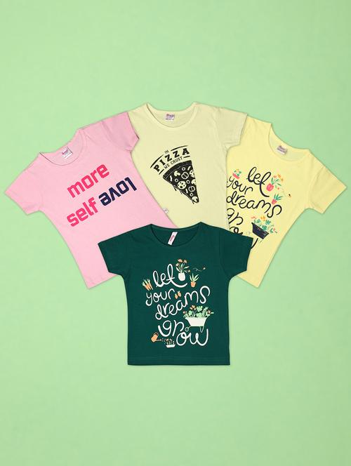 kids pack of 4 printed tees - 21066109 - Very Small Image - 1