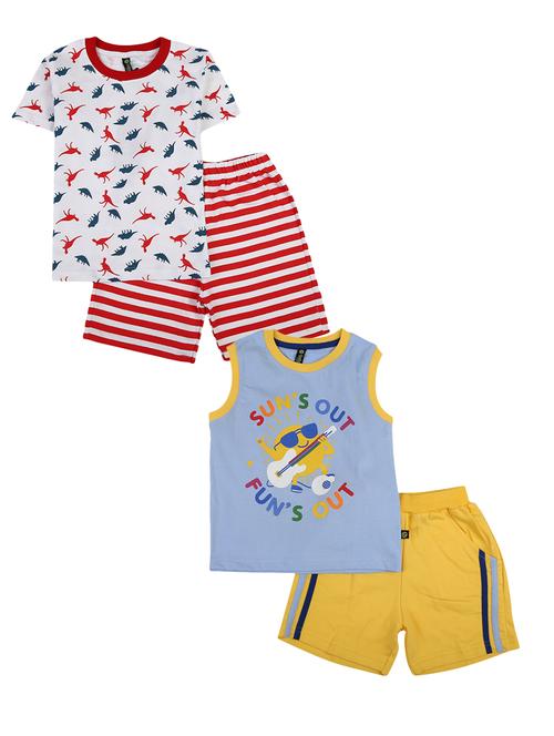 kids pack of 2 printed shorts sets - 21066114 - Very Small Image - 1