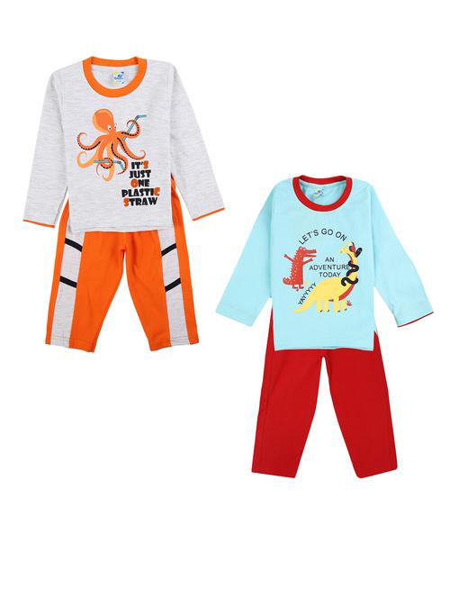 kids pack of 2 printed full length sets - 21066118 - Very Small Image - 1