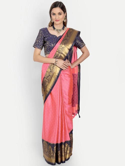 women self design bordered saree - 21066716 - Very Small Image - 1