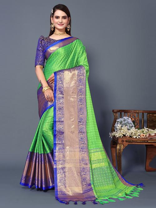 women self design bordered saree with blouse - 21066776 - Very Small Image - 1
