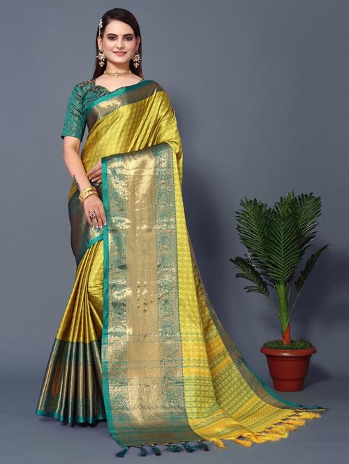women self design bordered saree with blouse - 21066779 - Very Small Image - 1