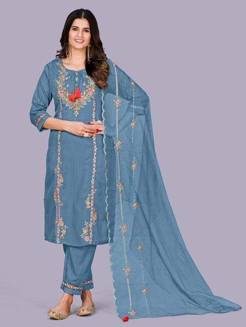 women three quarter sleeve suit set - 21066826 - Very Small Image - 1