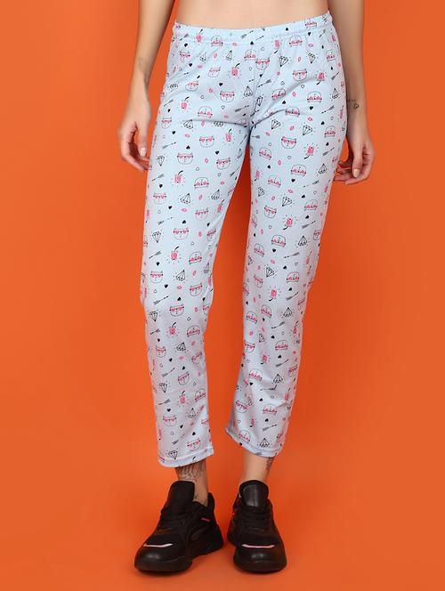 women light blue cotton pajama - 21067794 - Very Small Image - 1