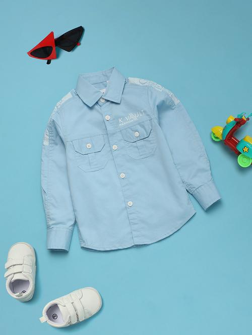light blue cotton shirt - 21067836 - Very Small Image - 1