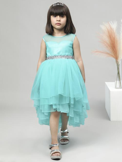 girls green sequins detailed frock - 21068475 - Very Small Image - 1