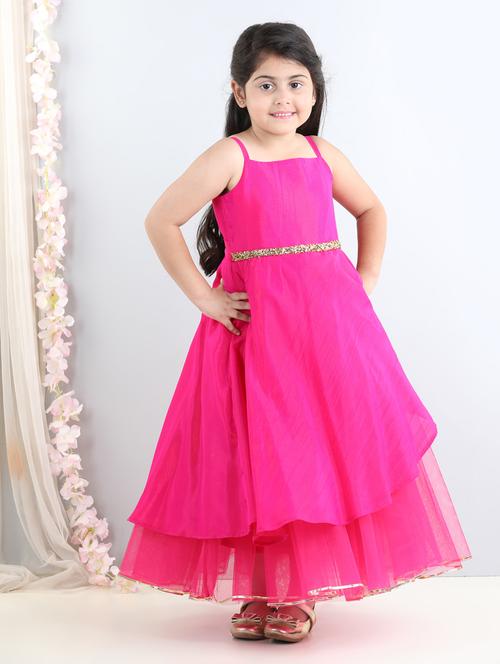 girls square neck net frocks - 21068520 - Very Small Image - 1
