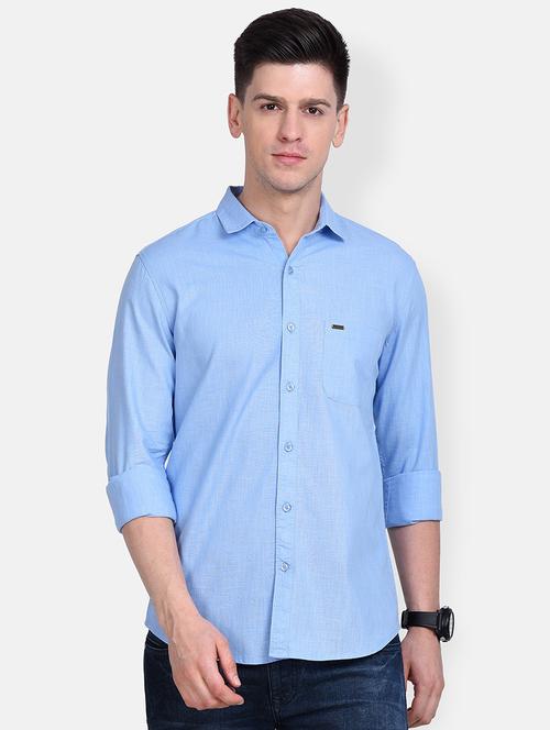 red solid long sleeve casual shirt - 21068665 - Very Small Image - 1